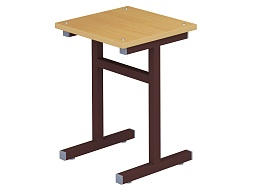 Табурет для школьной столовой 5 г/р ТБР1.5-КЧ.Б (бук "Бавария", м/к коричневый, квадратная труба)