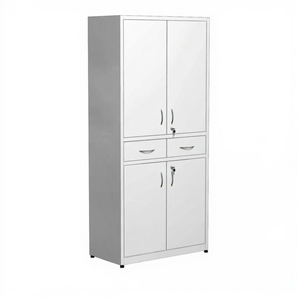 Шкаф металлический для медикаментов, с ящиками ШдМ-2.1 (белый)