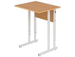 Стол школьный 1-местный 4-6 г/р регулируемый (бук, м/к серый, плоскоовальная труба)