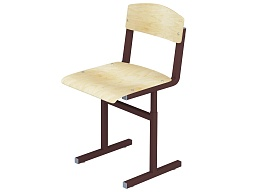 Стул школьный ученический 5-7 г/р регулируемый (фанера, м/к коричневый, квадратная труба)