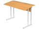 Стол с наклоном столешницы 10° школьный 2-местный 3-5 г/р регулируемый (бук, м/к серый, квадратная труба)