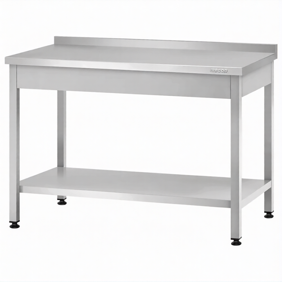 Стол производственный СПРп - 860х600х600 «Profi Inox», борт (полка сплошная)