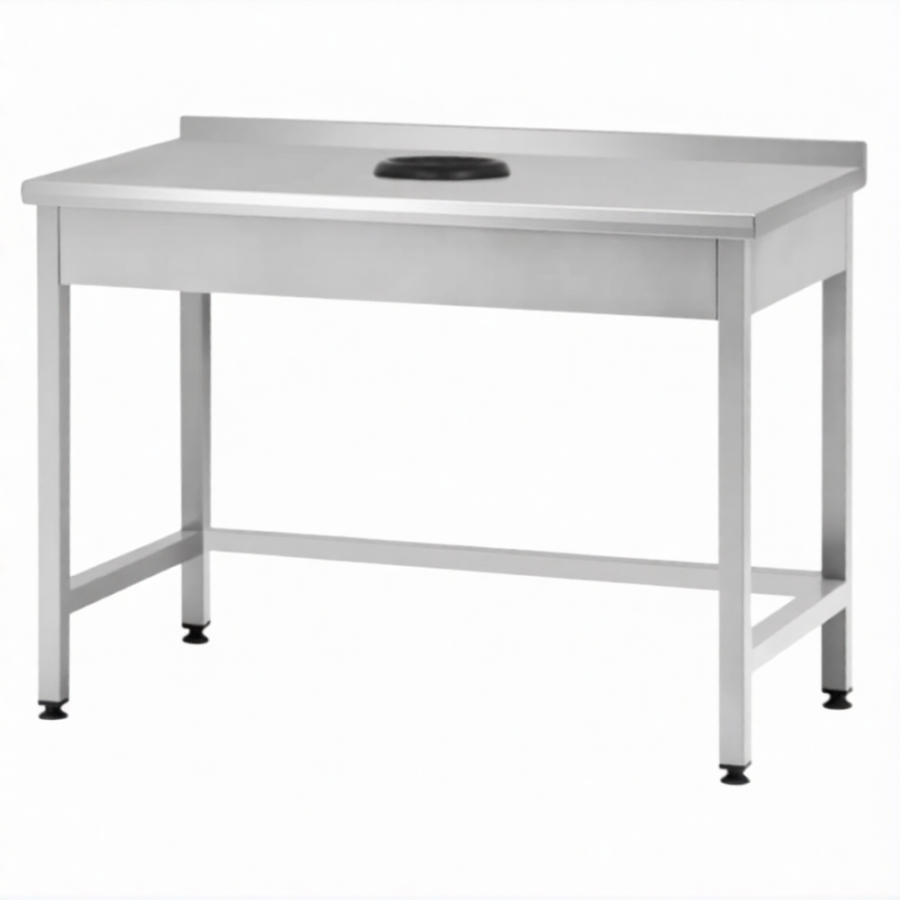 Стол производственный СПРп - 860х1000х600 «Profi Ral», сбор отходов, борт (полка-обвязка)