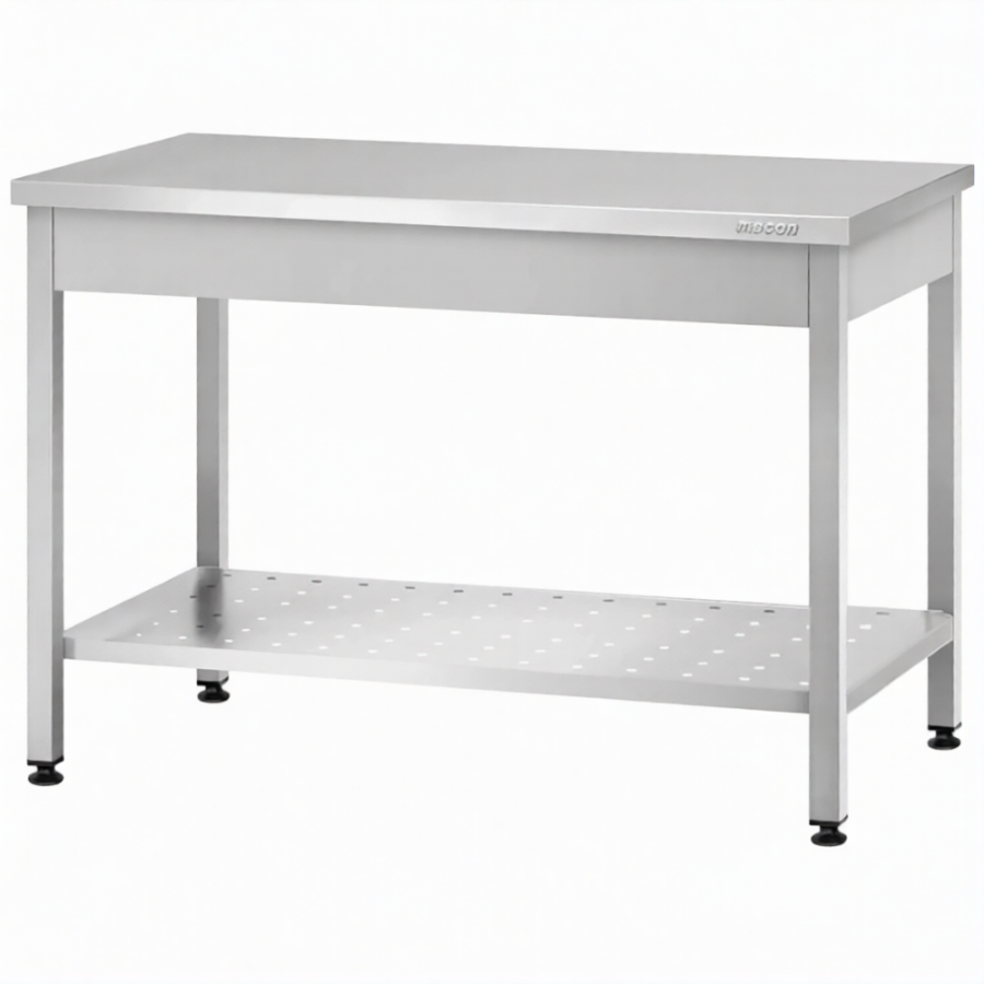 Стол производственный СПРп - 860х1500х600 «Profi Inox» (полка перфорация)