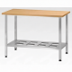 Стол кондитерский СПРн 860х1500х700 «Norma Inox» бук/40 (полка-решетка; ножка проф., тр. 40х40)