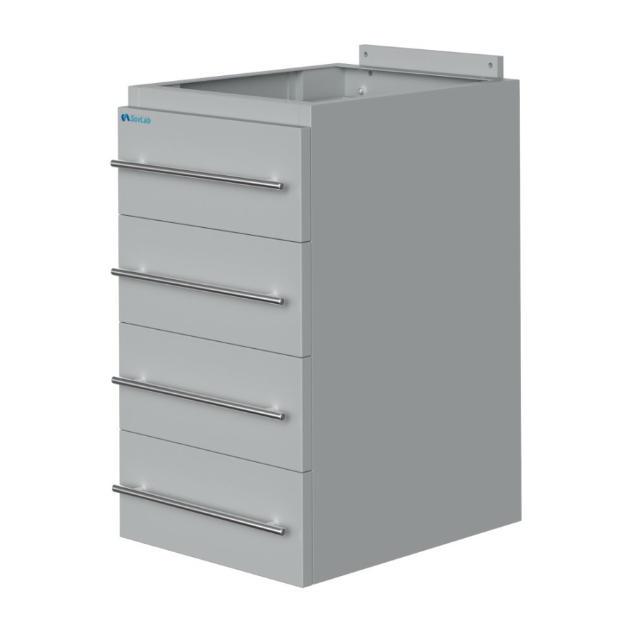 Тумба подвесная металлическая высокая с 4-мя ящ. Mod.-400-4-ТЯМв