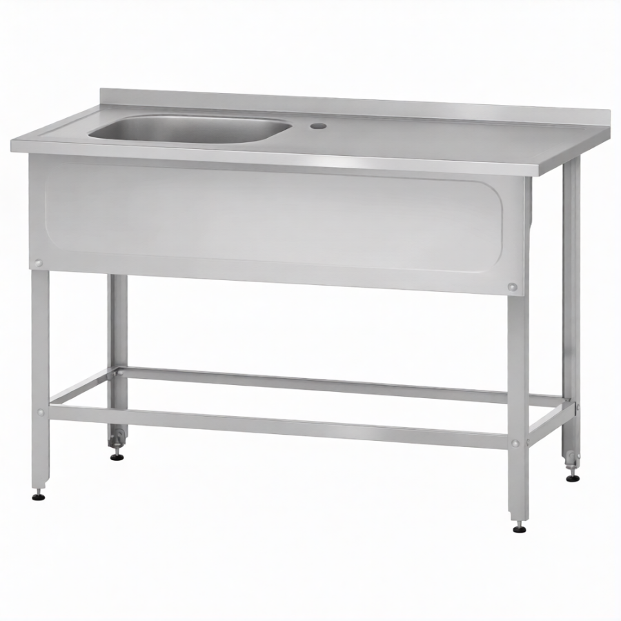 Ванна с рабочей поверх. РПЦн  860х1200х600 правое м/о 400, борт, экран (ножка угловая)