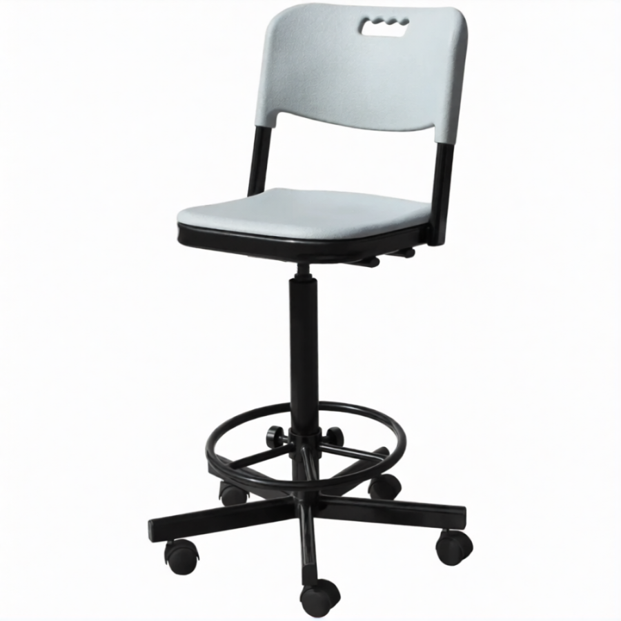 Лабораторный стул с пластиком высокий КР19(В)