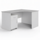 Стол рабочий угловой с тумбой подкатной СУ-1 правый (корпус ЛДСП белый, столеш. ЛДСП дуб канадский)