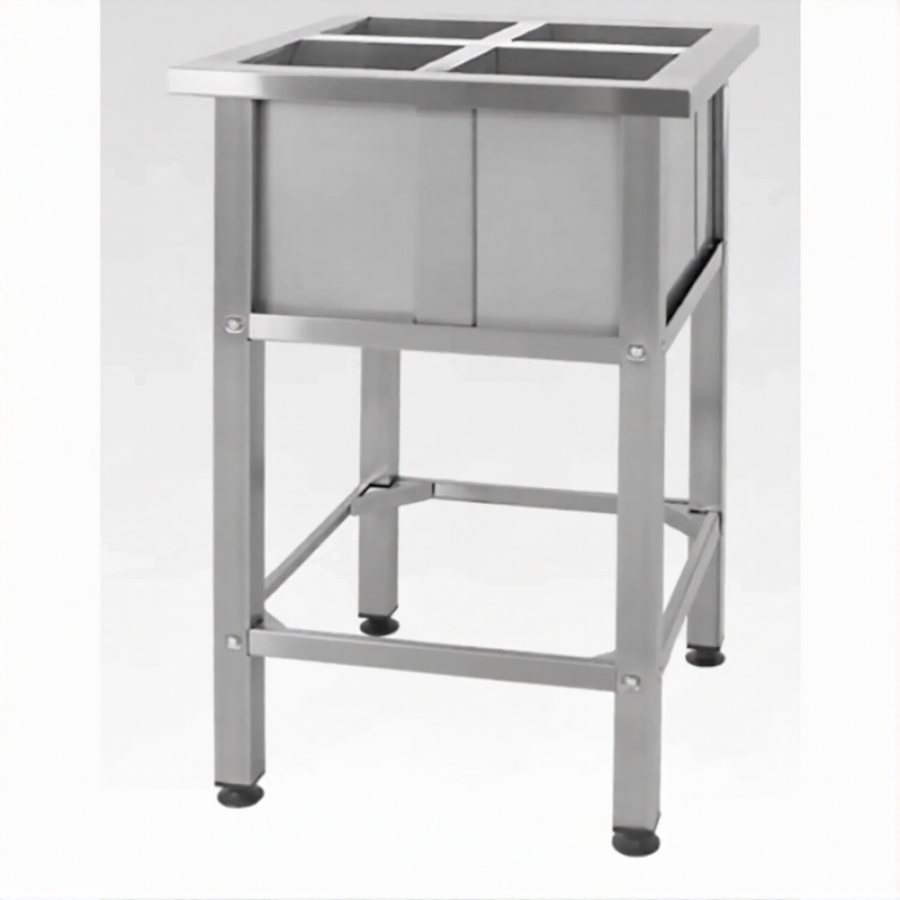 Ванна моечная для обработки яиц ВМСн 860х700х700  4 м/о (ножка проф., тр. 40х40)