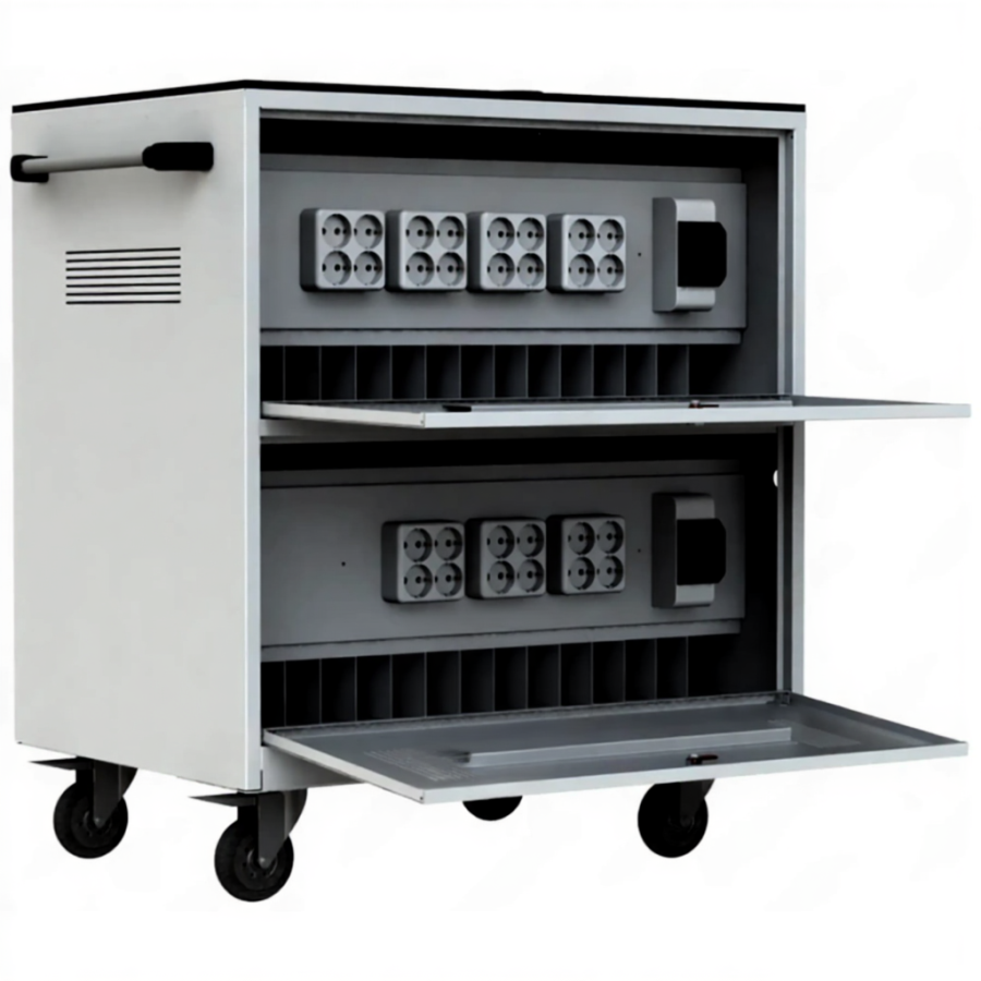 Тележка для хранения и зарядки 30 ноутбуков (15,6 дюймов) с электросхемой